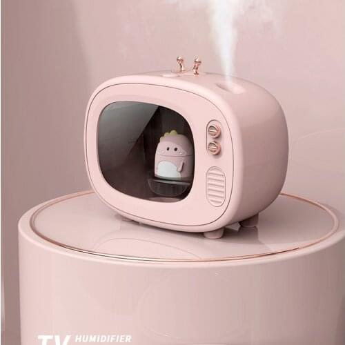 Portable 400ml Cute Humidifier Wireless Adroable TV Mini Humidifier Aroma Diffuser USB Ultrasonic Air Humidifier Atmosphere Lamp