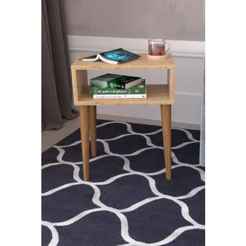 Retro Side Coffee Table-Oak made in turkey