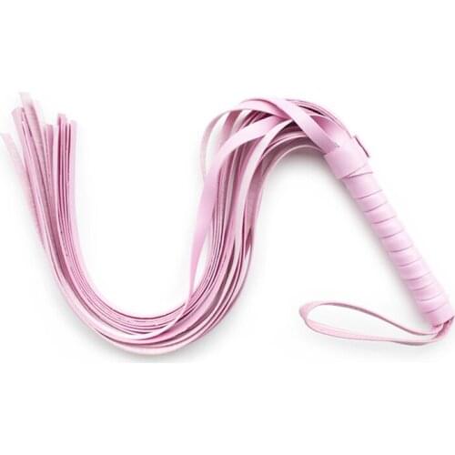 Pink 48CM Erotic PU leather Sexy Whip Sex Toys for Couples Adult Games Handle Flogger S&M Fetish Bondage Flirt Sex Tools Product
