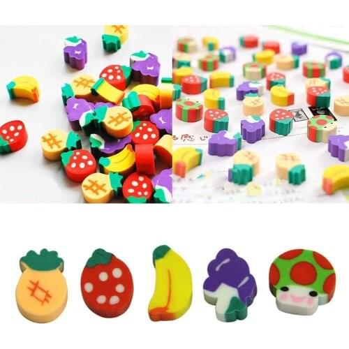 20pcs Pupils School Stationery Toys Lovely Fruit Mini Eraser Wholesale Fruit Shape Personality Cute Pencil Eraser