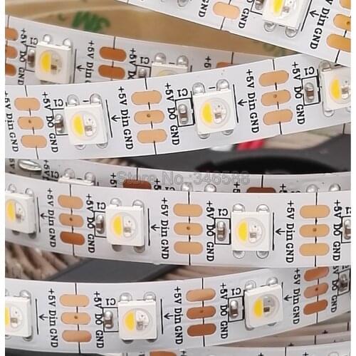 SK6812 RGBW (Similar WS2812B) 4 in 1 1m/4m/5m 30/60/144 leds/pixels/m;Individual Addressable LED Pixel Strip IP20/IP65/IP67 DC5V