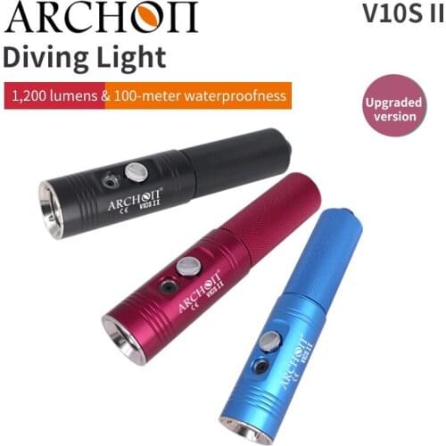 ARCHON V10S II Diving Light Max 1200 lumens LED Flashlight diving lanter Diving Flashlight underwater diving flashlight
