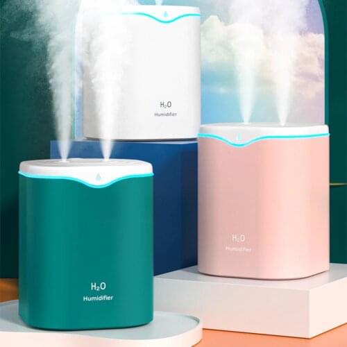 2L USB Air Mist Humidifier Double Spray Air Humidifier Purifier Home Office Essential Oil Aromatherapy Diffuser humidificador