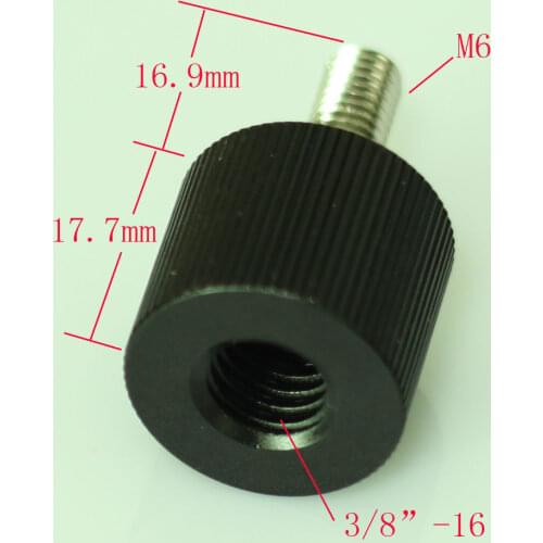 3/8" female to M6 male Convert Screw Adapter for rod rail system & Tripod camera