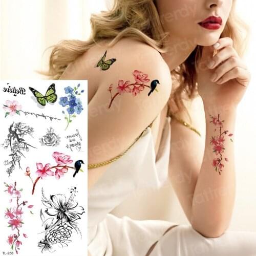 Temporary tattoo sticker flower tatoo women sexy back bikini tattoos water transfer mandala sticker small armband decal body