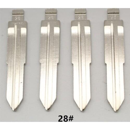 VVDI OEM 10Pcs 28# Metal Uncut Flip Remote Key Blade For Kia Rio