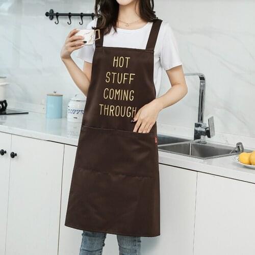 Nordic style Funny Adult Kitchen Aprons Men Women Grilling Cooking BBQ Chef Apron with 2 Pockets