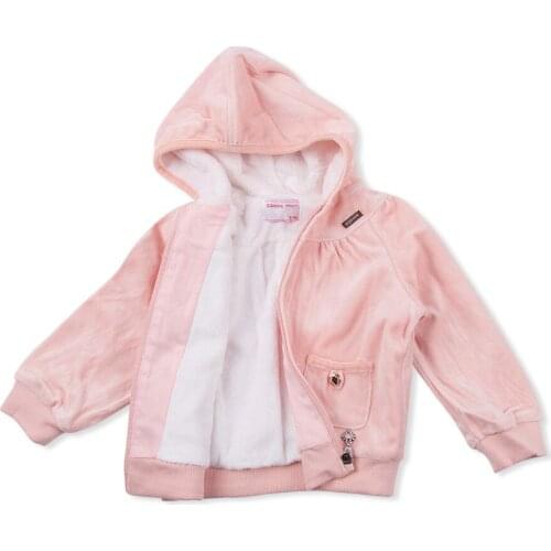 Winter new baby hooded zipper jacket with cotton childrens quilted jacket wholesale
