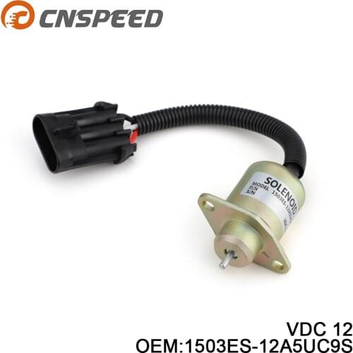12V Fuel Stop Solenoid 1503ES-12A5UC9S SA-4561-T for Kubota V1505 R90 Thermo King Yanmar Engine