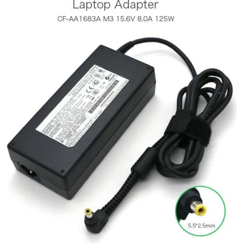 15.6V 8A 125W 5.5*2.5mm CF-AA1683A M3 CF-AA5803A M2 Laptop AC Adapter for Panasonic Toughbook M1 M2 M3 M4 M5 M6 Notebook