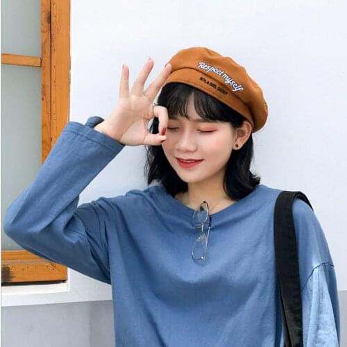 2019 Autumn Soft Wool Beret Hat Women Girls Casual Street wear 90s Girls Beret Cap Hats Female Winter French Beret Caps