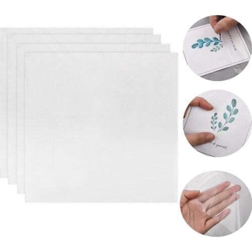 4pcs/set Water Soluble Embroidery Stabiliser Wash Away Cold Water Soluble Film Water Solute Embroidery Backing DIY Craft Making