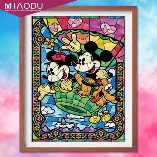 Diamond Painting 5D Disney Mickey Mouse and Donald Duck Childrens Room Decoration Diamond Embroidery Wall Art Mosaic Picture