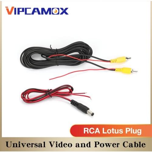 Car RCA Video Cable Universal for Auto Rear View Camera Connect Monitor DVD Trigger Cable Parking Rearview Video Harness 6M