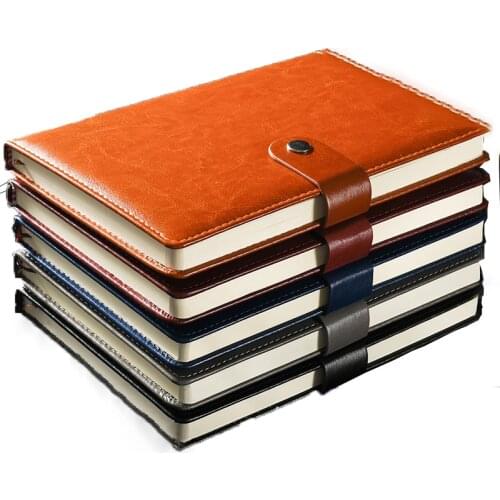 A5 Leather Cover Journal Magnetic Buckle Notebook Agenda 2020 Business Office Notepad Monthly Planner Study Travelers Diar