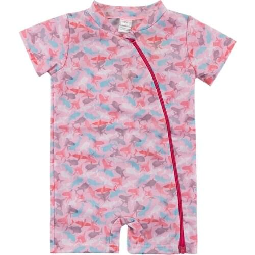 Wishere Bathers Various Fish Printed Swimwear Baby Girls Swimsuit One-piece Swimming Suits Toddler Sunsuit