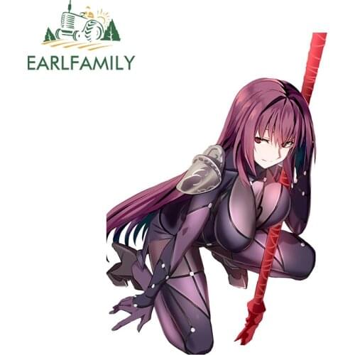 EARLFAMILY 13cm x 8.9cm For Fate Scathach Car Stickers Waterproof Decal Creative Auto Air Conditioner Suitable for VAN RV SUV