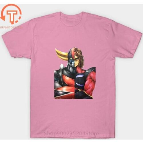 UFO Robot Grendizer Goldrake T Shirt Mens 2019 Anime Mazinger Z T-shirts Fashion Black Tees Warrior Tshirt Classic Cartoon Tops