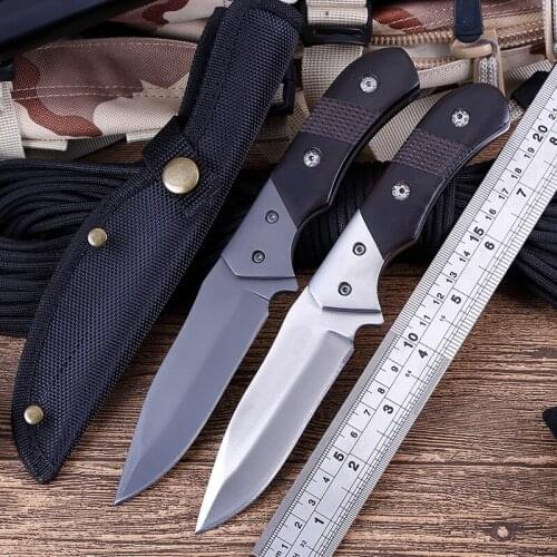 Hot Sale, Camping Knife 440C Stainless Steel Knives Fixed Blade Knife Outdoor Tools Survival Knife Nylon Sheath Camping Knife