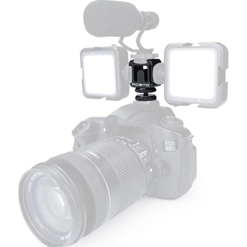 Creative Three-head Camera Hot Shoe Mount Microphone Monitor Light Expansion Ports Adapter for DSLR SLR Camera Accessories