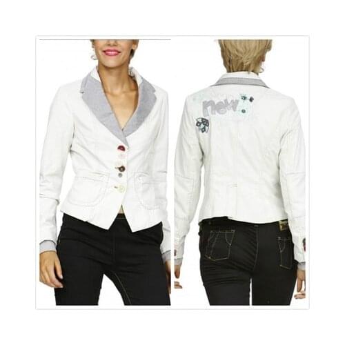 Spanish style trendy womens multi color buckle casual suit