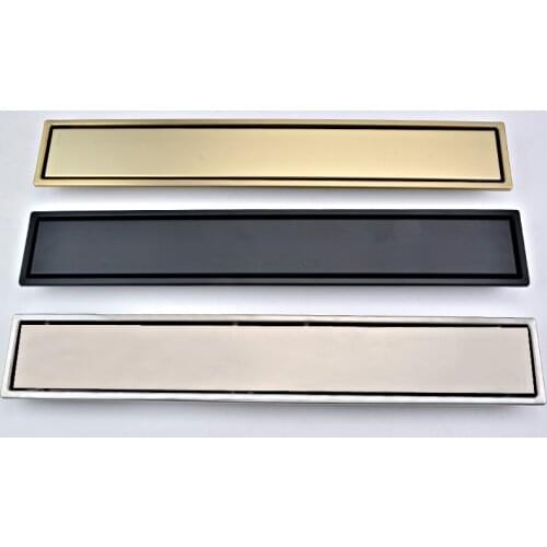 Floor Drain Black Shower Floor Drain 304 SUS Brushed Gold Bathroom Deodorant Conceal Floor Drain Strainer Cover Grate Waste