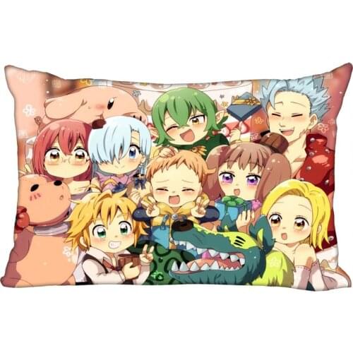 Anime Nanatsu no Taizai Pillowcase Decorative 45x35cm(One Side) Rectangle Zipper Print Pillowcase New Year Pillow Cover