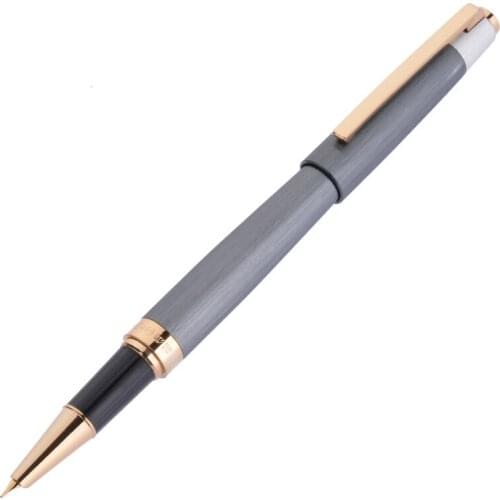 New HERO 285A Metal Matte Grey Fountain Pen Golden Clip Fashion Writing Gift Pen, Smooth Iridium EF Nib 0.38mm Ink Office Pen