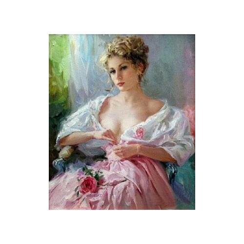 Wholesale price oil painting original art -100% hand painted WORK-NUDE ART SEXY WOMAN Mandy -oil painting --free shipping