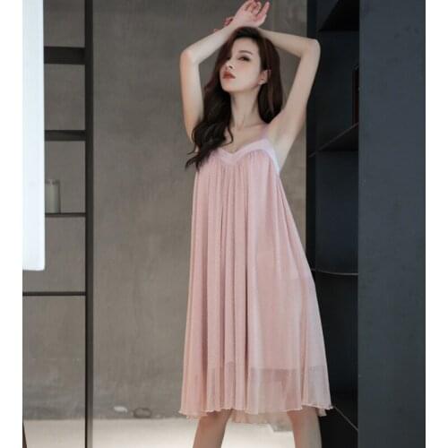 Ice Silk Mesh PJS Women Pyjama Pajama Set 2 Layers Sleepwear Nightwear Bride Bridal Pleated Loungewear Satin Cami Top and Shorts