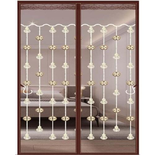 Embroidery Gourd Fly Screen Magnetic Door Curtain Home Bedroom Kitchen Anti-Mosquito Insect Mesh Screen Automatic Close