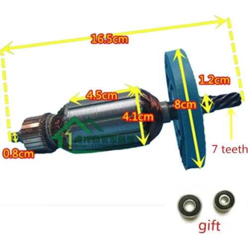 AC 220-240V 7 teeth Armature Motor Replacement for MAKITA HR3520 3520B 512818-2 512819-0 HR3820 HR3520B Rotary Harmmer