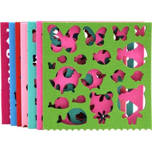 7pcs Wool Felt Mold Needle Felting DIY Craft Stencil Applique Craft Shaping Mold Embroidery Sewing Accessories
