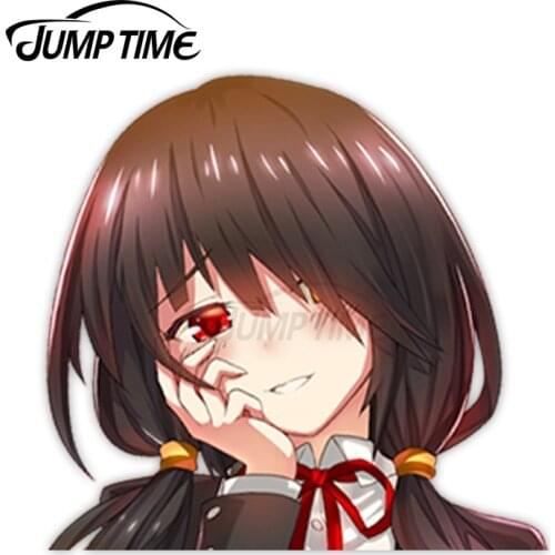 Jump Time Date a Live Tokisaki Kurumi 12 Sexy Cute Anime Girl Vinyl Decal Waifu Peeker Big Head Car Stickers