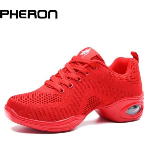 Womens Dancing Shoes Soft Outsole Woman Breath Jazz Hip Hop Shoes Sports Feature Dance Sneakers Ladies Girls Modern Jazz Shoes