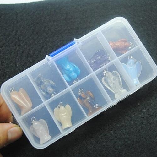 10pcs nature gem stone pendants angels pendants size 22x16mm natural gem stone pendants beads accessories top fashion jewelry