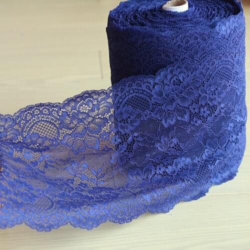 17cm wide 2 yds/lot, The new borland Handmade Hair Decoration Wide Elastic Stretch Lace Trim wedding dress skirt lace trim