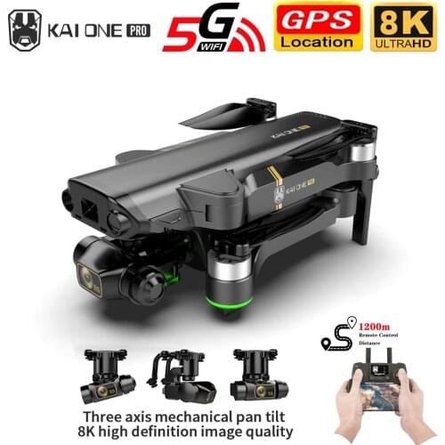 2021 KAI ONE Pro Drone 4k 8k HD Mechanical 3-Axis Gimbal Dual Camera 5G Wifi GPS Professional Aerial Photography Rc Quadcopters
