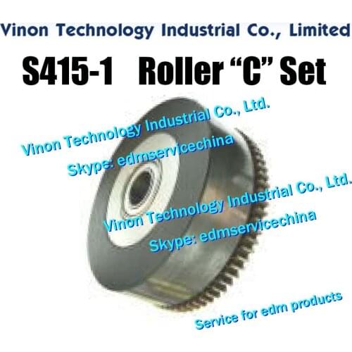 3055915 S415-1 Ceramic Roller C with Gear & Bearing Set 70x24mm Feed section MW415732B for A500W.A320D.A530D SODIC K EDM PARTS