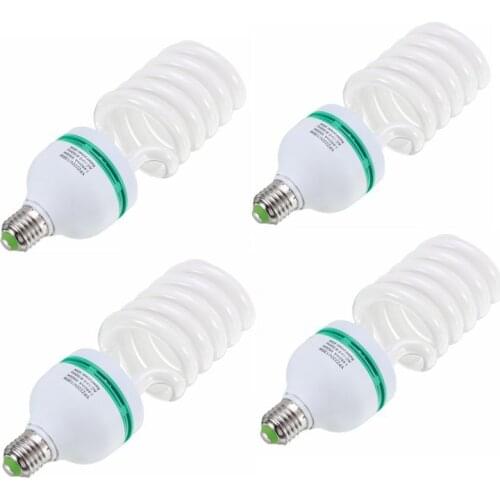 45W /135 Watt Photography Daylight 5500K High Bright Fluorescent Lighting Bulbs E27 Base For Softbox Photographic Photo Studio