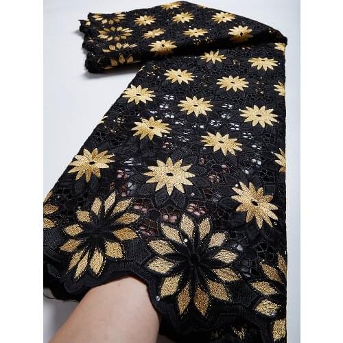 African Lace Fabric High Quality 2021 Swiss Lace 100% Cotton Lace Fabric Swiss Voile Lace Fabric For Party Dress 2.5 Yards