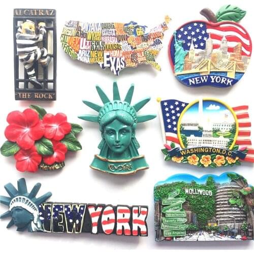 BABELEMI Singapore Canada Holland USA New York Washington Montana Fridge Magnet Travel Souvenirs Refrigerator Home Decoration