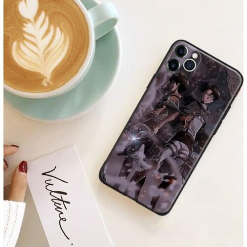 Attack on Titan anime soft silicone for iPhone Se 6 6s 7 8 Plus X XR XS 11 12 Mini Pro Max glass TPU phone case cover shell