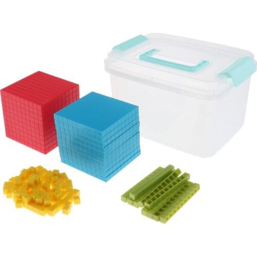 Digital Education Plastic Base Ten Set - Set of 121 - Math Cognitive in Box
