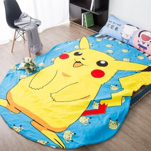 Childrens air-conditioning quilt Pokemon cartoon Pikachu spring and autumn summer lunch break quilt can be washed thin quilt