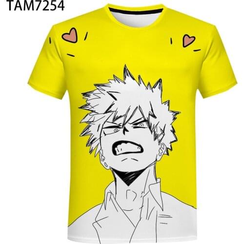 Boys Girls Japan Kawaii Anime 3D Printing Short Sleeve T-Shirt 2021 Summer New Childrens Street Cool Creative Cute Top