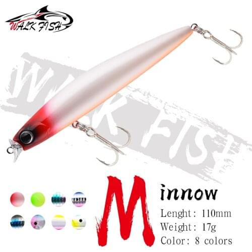 WALK FISH 110MM 17G Minnow Floating Artificial Baits Wobblers Fishing Lure 3D Eyes Fishing Baits Pencil Carp Fishing Tools