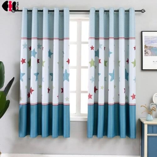 1 PCS W100xL200cm Short Curtains Blinds for Kids Children Boys Bedroom Decoration Small Window Drapes PC011C