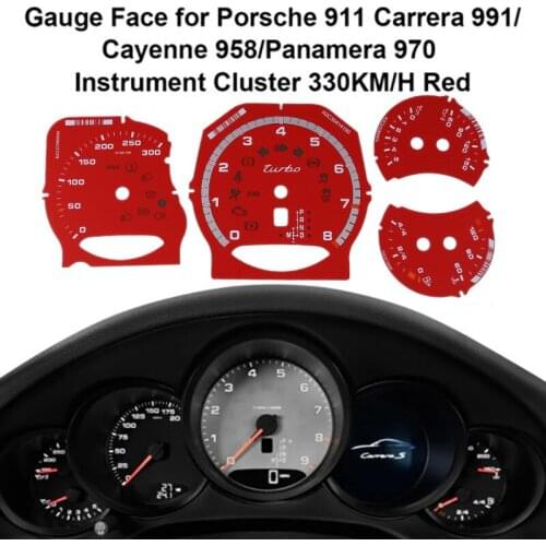 Gauge Face Dial Facelift for Porsche 971 Cayenne Macan 718 Paramera 911 Carrera 991 Dash Cluster Overlay