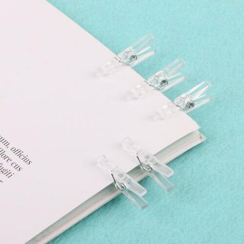 20Pcs 25mm Mini Spring Clear Transparent Clips Clothes Photo Paper Peg Party Home Decoration 32CB